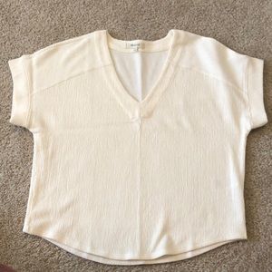 Madewell ottoman jacquard v-neck boxy top
